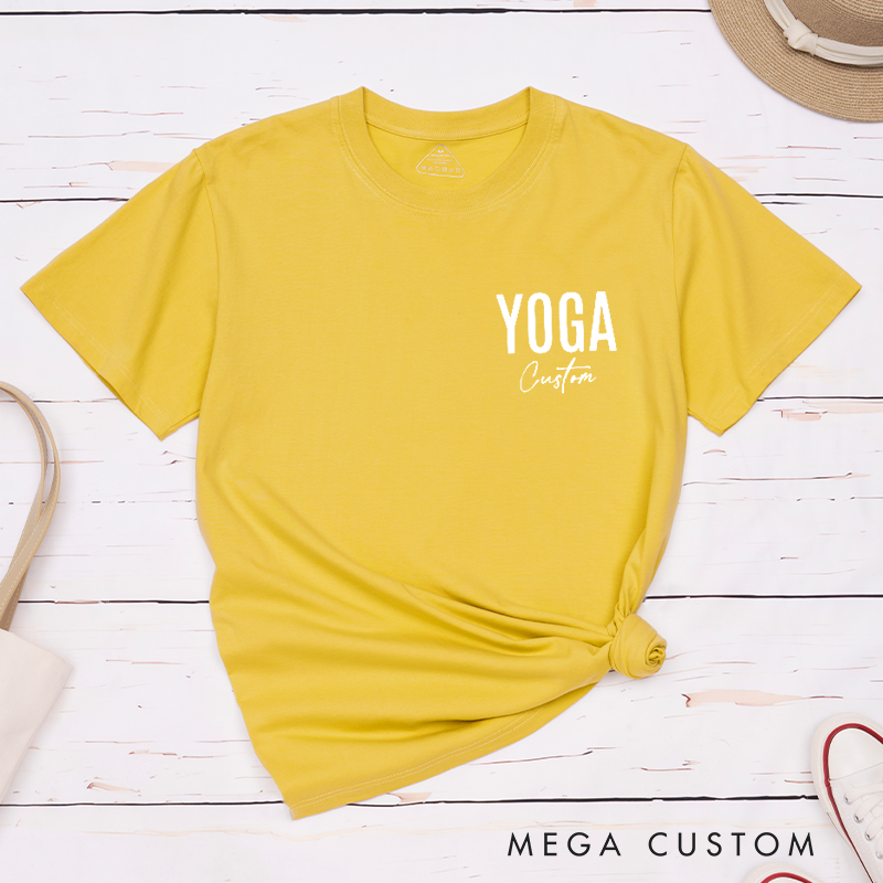 Personalized Yoga T-Shirt with Minimalist YOGA Design Perfect Gift for Yoga Lover and Daily Wear