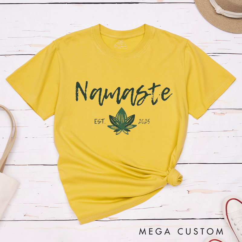 Personalized Yoga Meditation T-shirt Lotus T-shirt Namaste T-shirt Yoga Instructor T-shirt Spiritual Power T-shirt