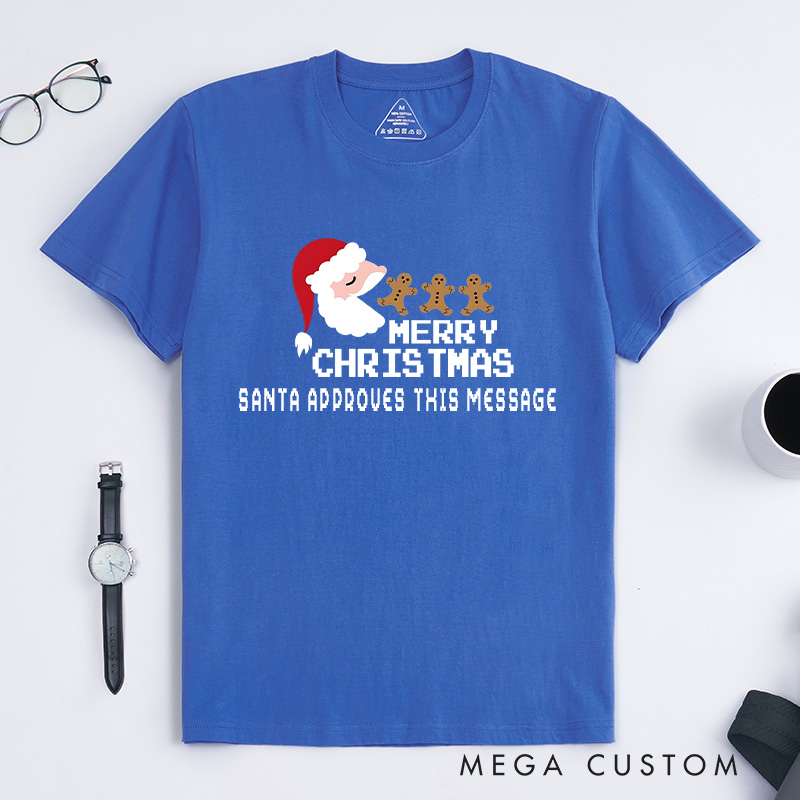 Personalized Merry Christmas with Gingerbread Cheer T-Shirt Christmas Gift for Geek Nerd
