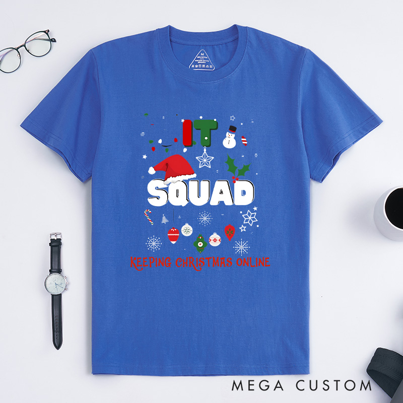 Personalized It Squad Christmas T-Shirt Tech Teams Shirt Computer Technology Lovers Shirt Christmas Gift for Geek Nerd