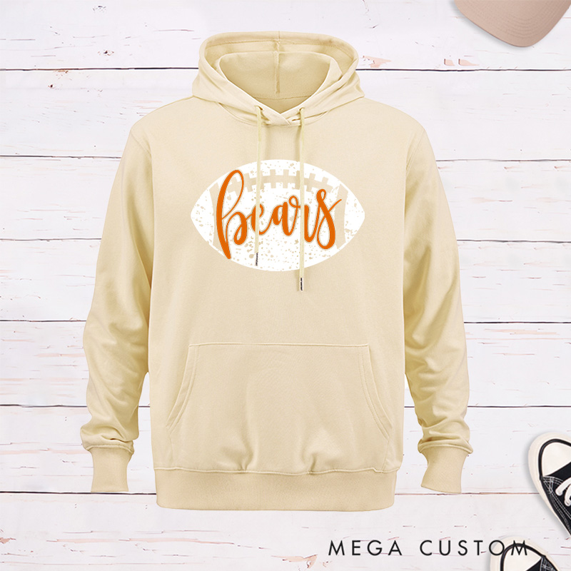 [Copy]Personalized American Football Hoodie Cap for "My Heart is on the Line" with Custom Jersey Number