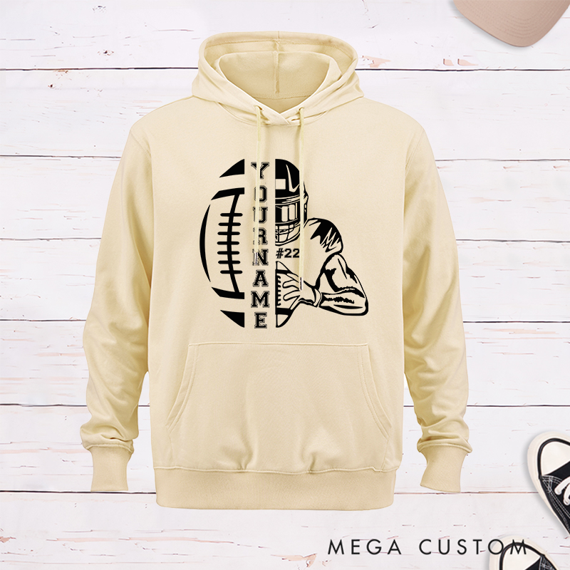 [Copy]Personalized American Football Hoodie with Custom Name,The Perfect Gift for Fans