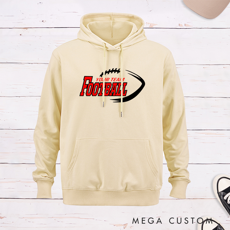 Personalized American Football Hoodie with Your Custom Team Name