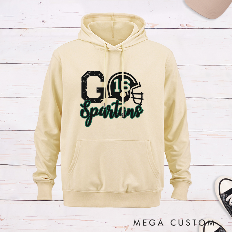 Personalized American Football Featuring Custom Your Team Name and Number on the Front