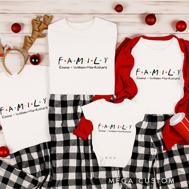 Personalized Classic TV Show Inspired Christmas Family Matching Shirts Group Shirts Movie Holiday Shirt