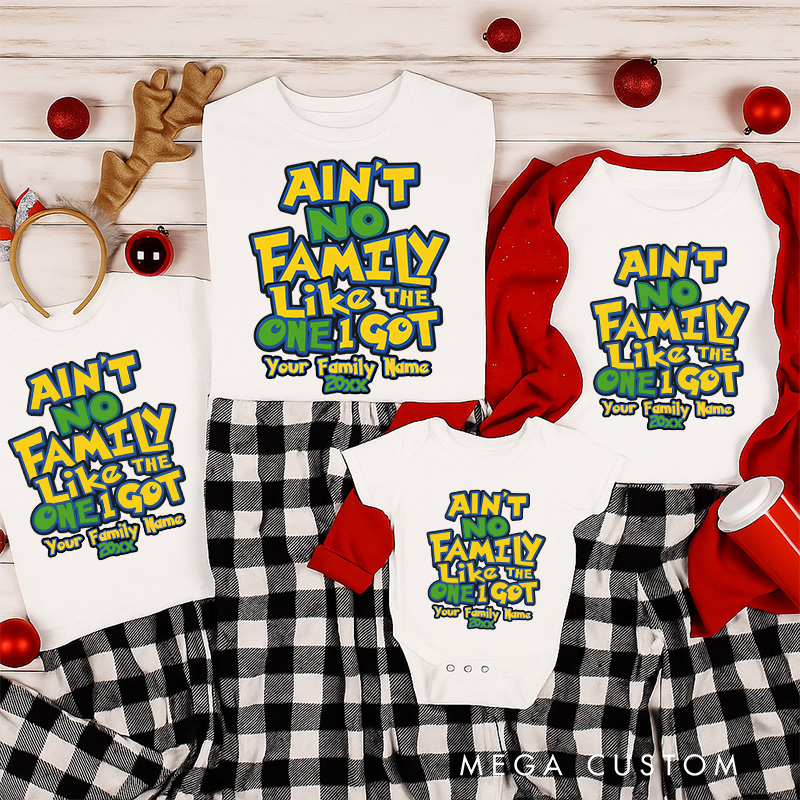 Personalized Poket Inspired No Family Like The One I Got Christmas Family Matching Shirts Group Shirts Gamer Holiday Shirt