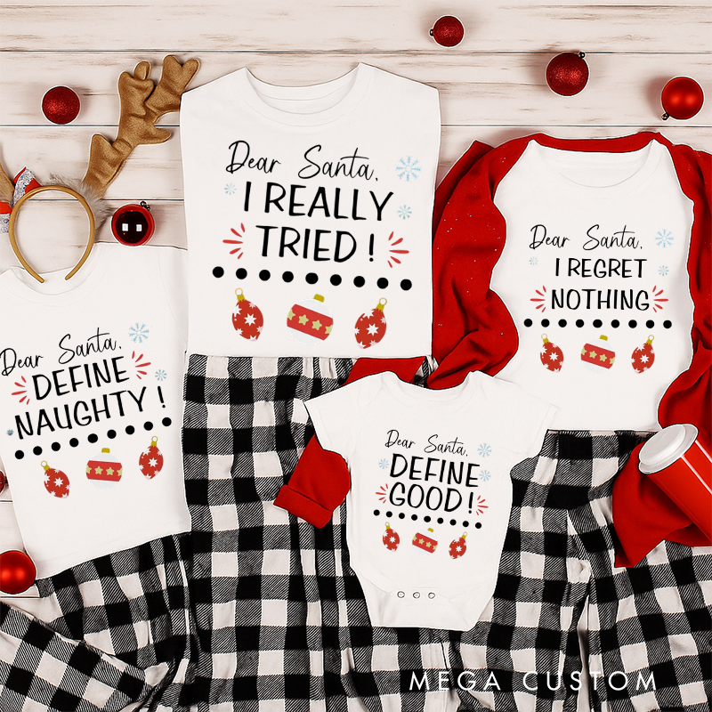 Personalized Dear Santa Family Christmas Matching Matching Family Christmas Shirts Family Holiday Family Christmas Shirts