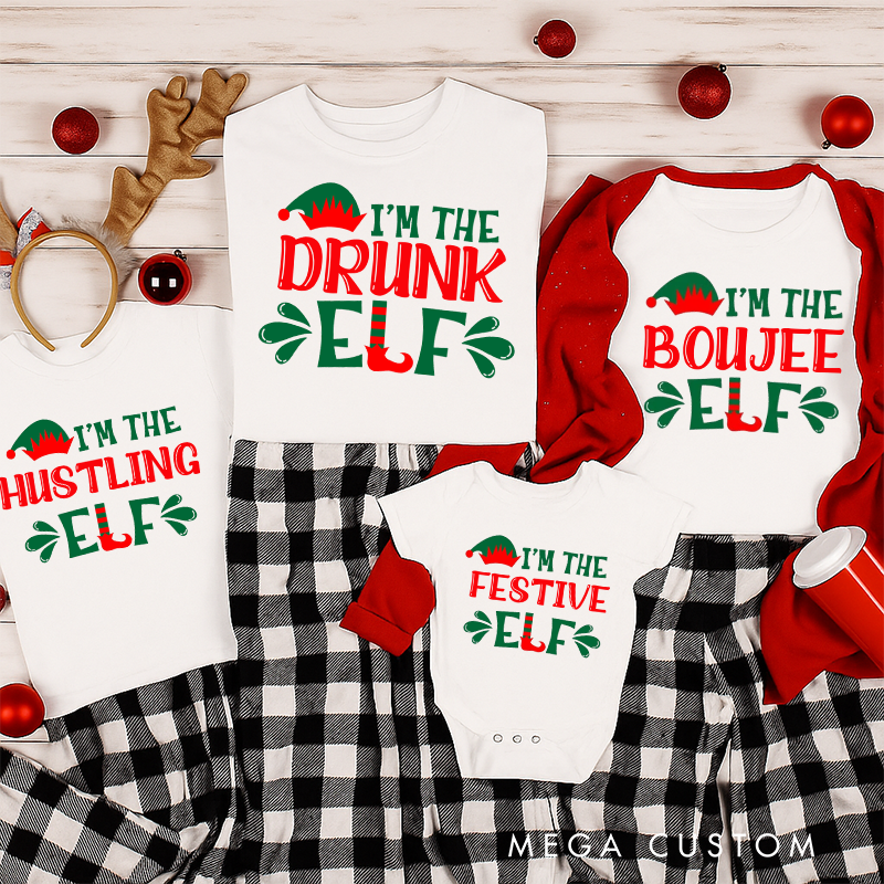Personalized Elf Family Christmas Shirt Family Matching Family Shirts Christmas Gifts Personalized Elf Shirt
