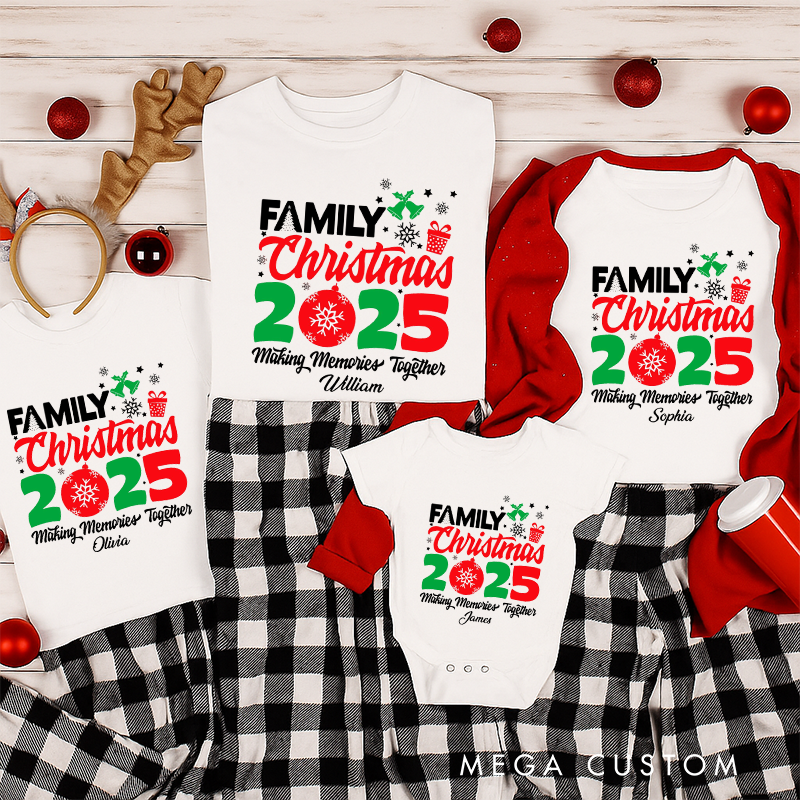 Personalized Family Matching Christmas Making Memories Together Shirts Christmas Family and Group Shirt Christmas Gifts