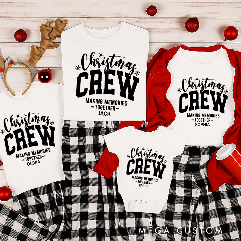 Personalized Family Matching Christmas Crew Shirt Family Matching Christmas Tees and Gift