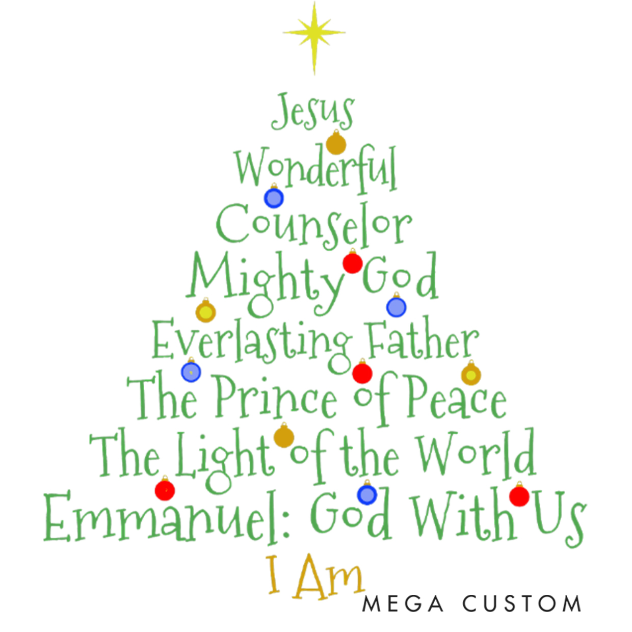 Personalized Bible Names of Jesus Tree Shap Christmas Family Matching Long Sleeve Pajama with Name Christmas Gift Religious Gift