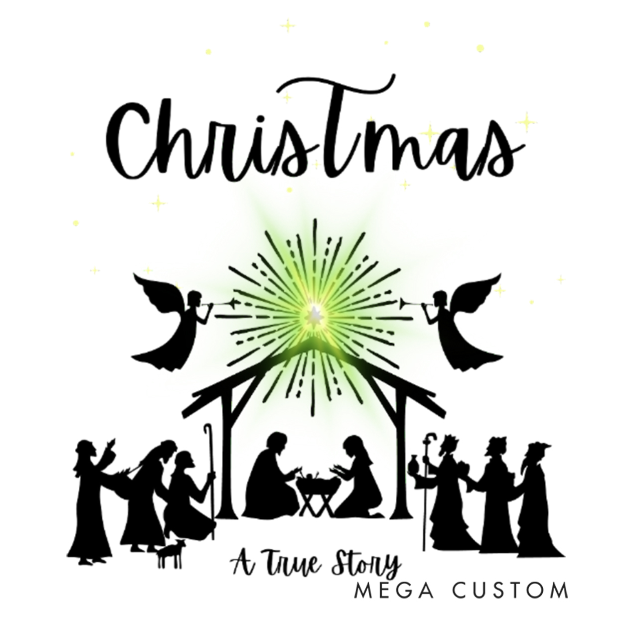 Personalized True Story Star Christmas Family Matching Long Sleeve Pajama with Name Christmas Gift Religious Gift for Christians 