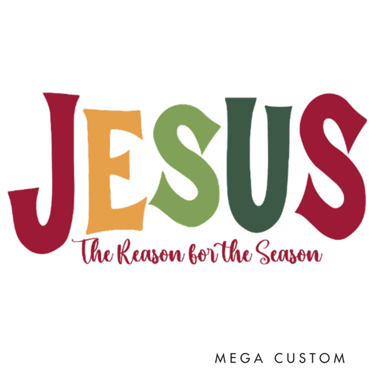 Personalized Jesus Reason for the Season Christmas Family Matching Long Sleeve Pajama with Name Christmas Gift Religious Gift