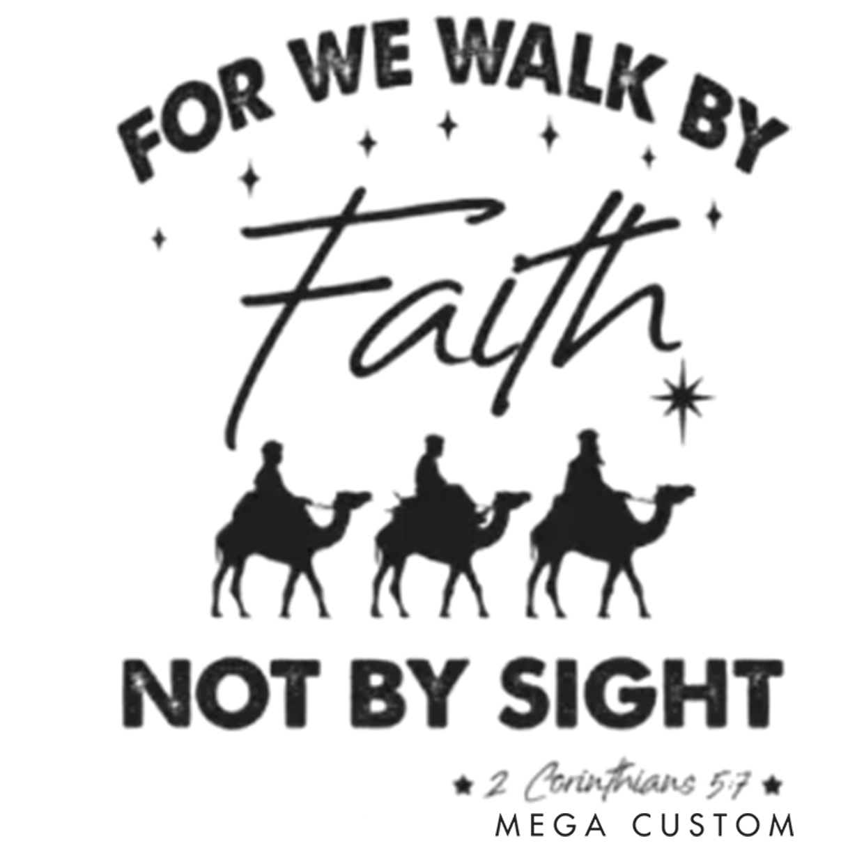 Personalized Christmas for We Walk By Faith not By Sight Family Matching Long Sleeve Pajama with Name Christmas Gift Religious Gift for Christians 