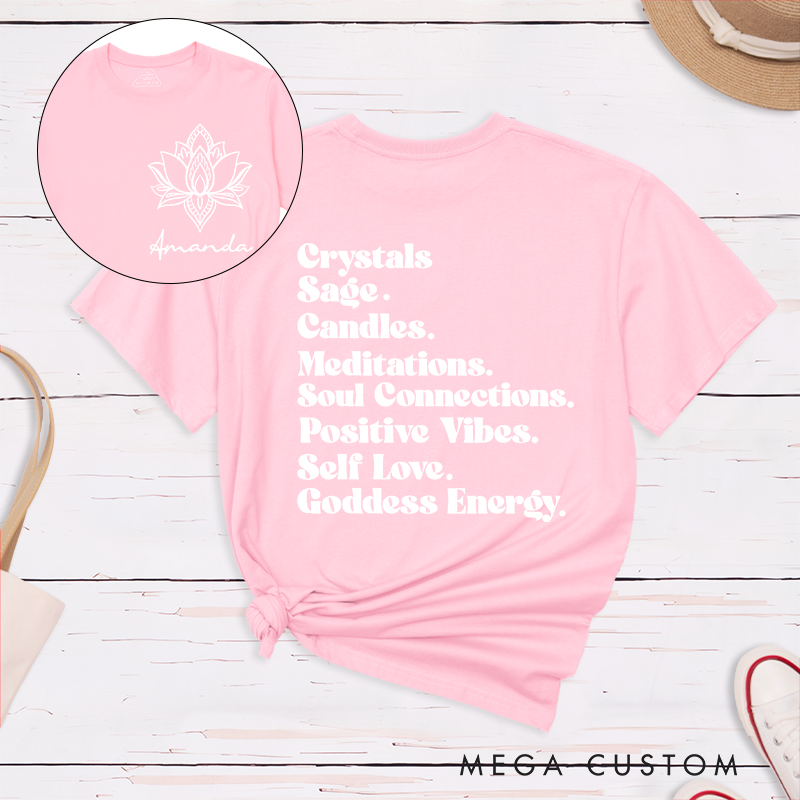 [Copy]Personalized Yoga T-Shirt with Inhale Peace Exhale Chaos Quote Design Perfect Gift for Yoga Lover and Meditation