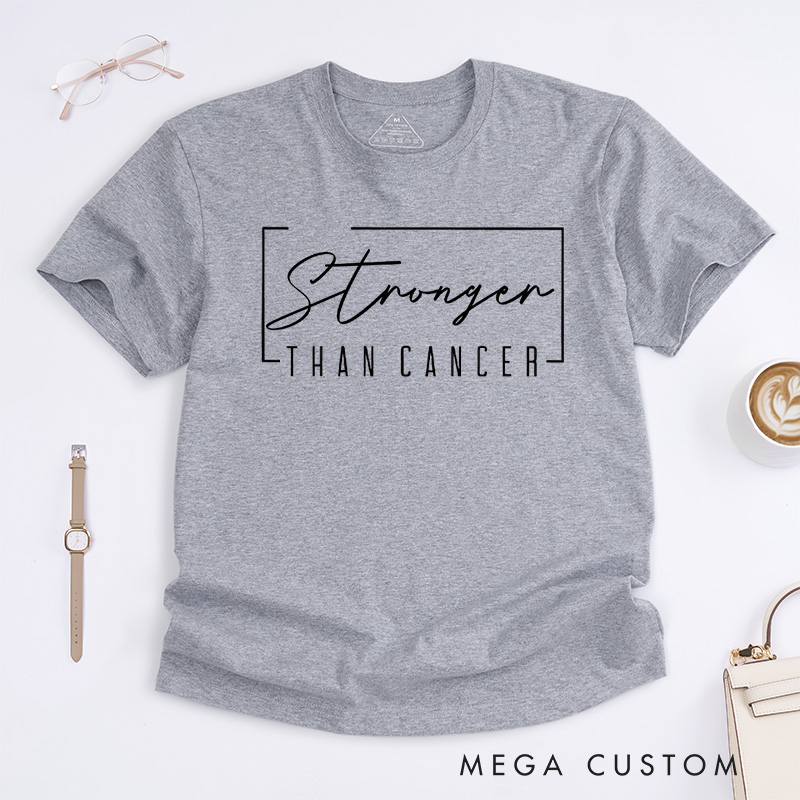 Personalized Stronger Than Cancer Cancer Sucks T-Shirt Cancer Survivor Gift Caring Gift for the Sick