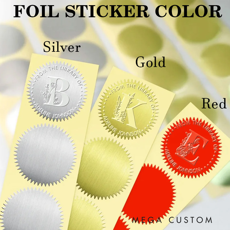 Personalized Floral Initial Book Embosser Stamp Hand Held Flower Embosser with Name and Title Birthday Gift for Book Lovers Librarian Gift