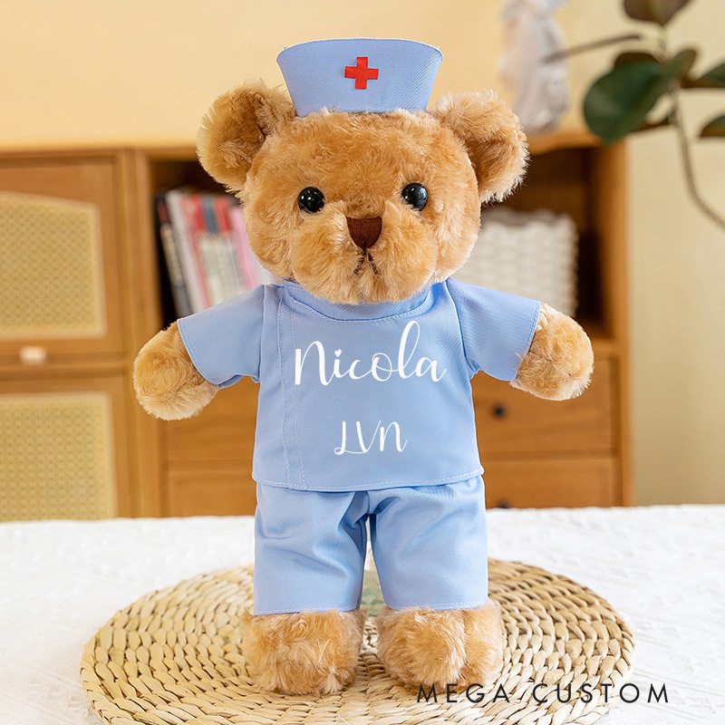 Personalized Medical Series Teddy Bear Custom Plush Toy Keepsake Gift for Doctor and Nurse