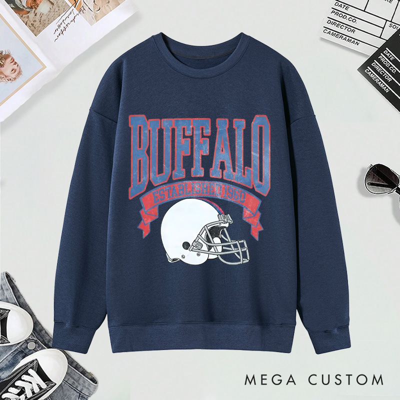 Personalized Football Team Sweatshirt with Custom Graphic Design