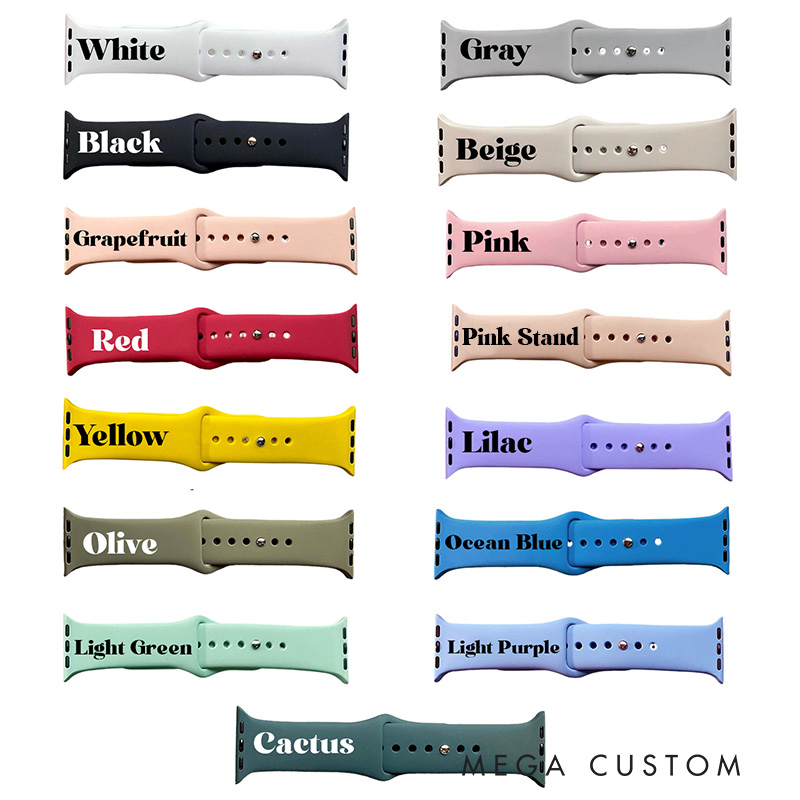 Personalized Ohana Means Family Silicone Watch Band for Apple Watch Movie Lover Apple Watch Strap