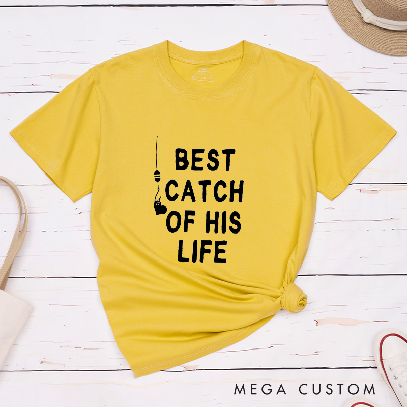 Personalized Fishing Couple T-Shirt Funny Couple T-Shirt Honeymoon T-Shirt Valentine T-Shirt Perfect Gift for Fishing Lover and Romantic Partner