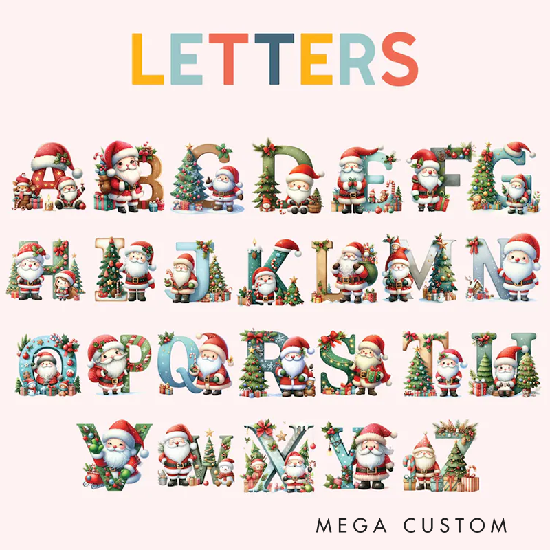 Personalized Santa Claus Christmas Gift Bags Custom Santa Design Christmas Bag Christmas Present Bag Holiday Gift Bags for Kids