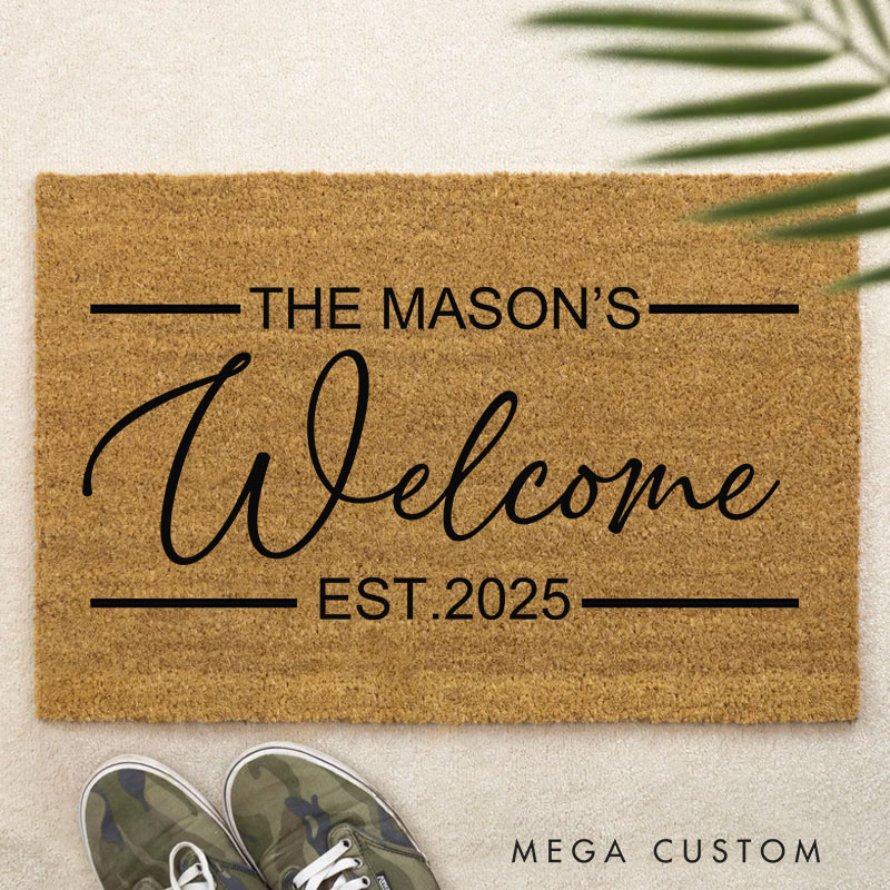 Personalized Home Doormat Custom Front Doormat First Home Couple's Gift Housewarming Gifts a Warm and Stylish Home Welcome Mat for Home