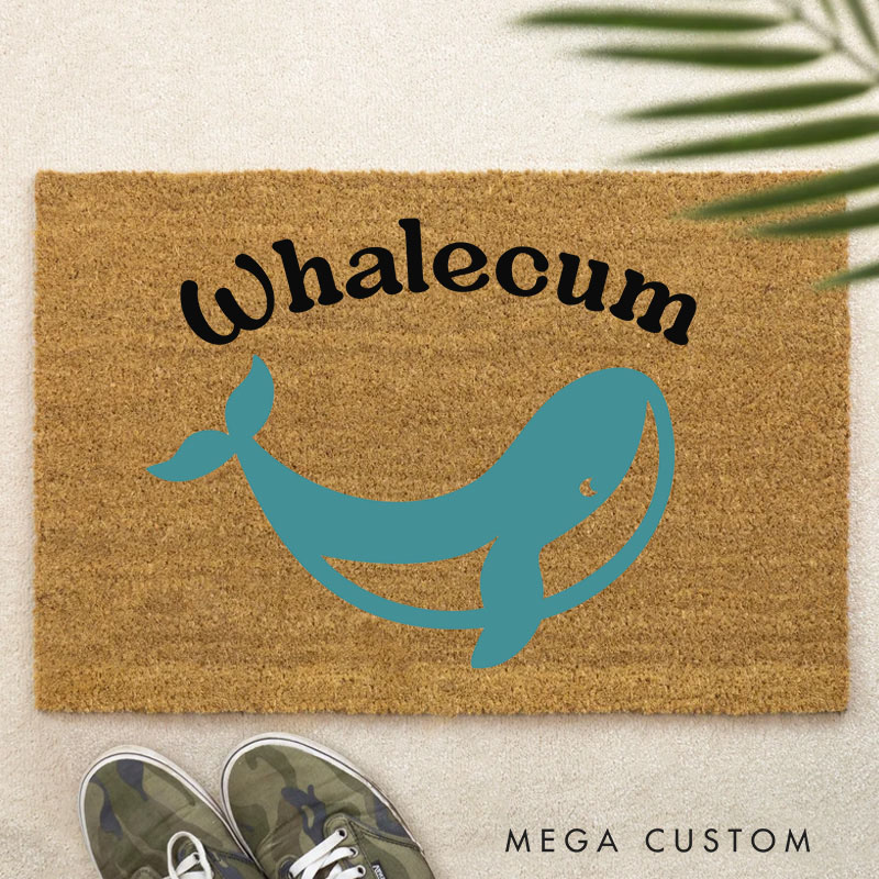 Personalized Whale Themed Pun Doormat Home Doormat Custom Welcome Front Doormat Housewarming Gifts Closing Gift New Home Gift