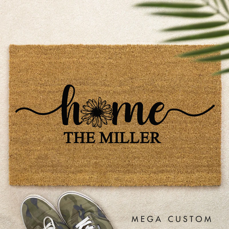 Personalized Home Doormat Custom Family Doormat Housewarming Gift Closing Gifts First Home Gifts New Home Gift Christmas Gift for Family