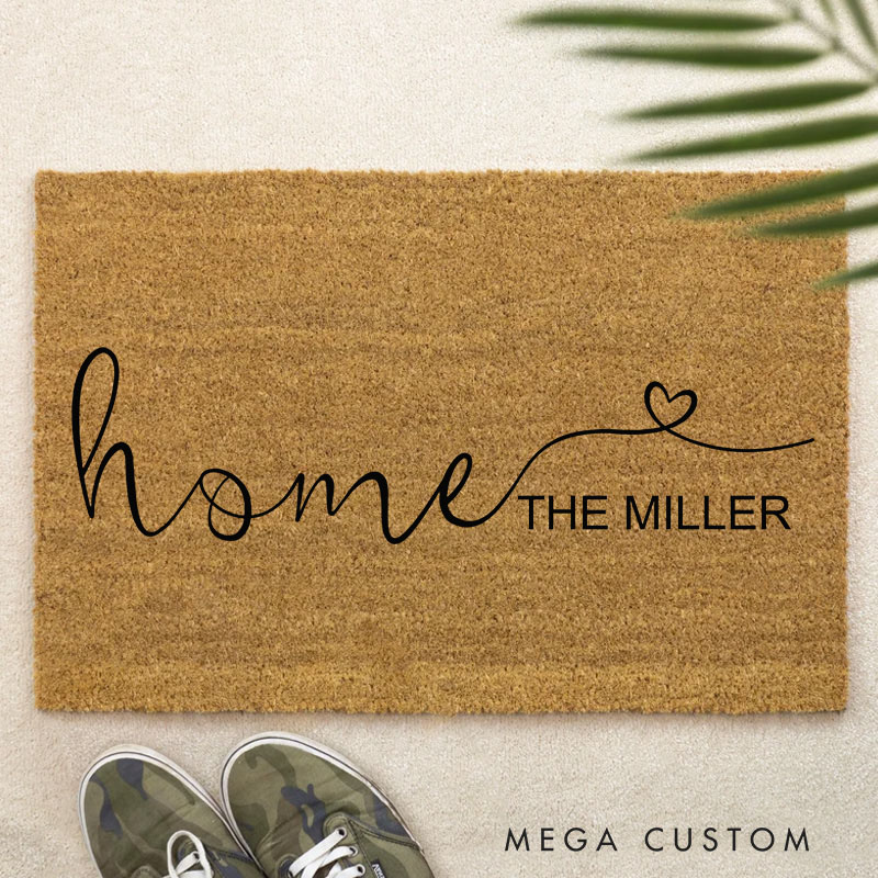 Personalized Home Doormat Custom Family Doormat Housewarming Gift Closing Gifts First Home Gifts New Home Gift
