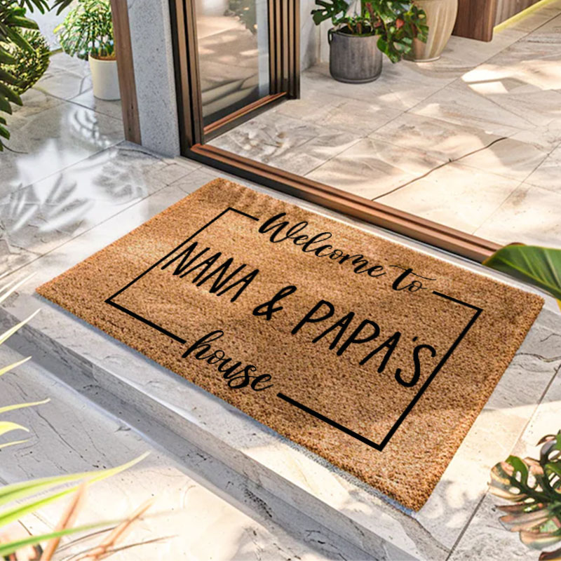 Personalized Grandparents Welcome Doormat a Thoughtful Housewarming Gift for Family Home Welcome Mat for Home New Home Gift