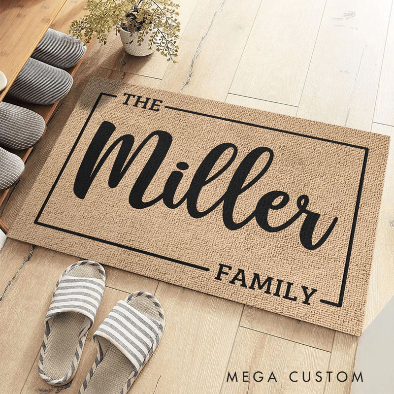 Personalized Doormat for New Home Custom Family Welcome Mat Perfect Housewarming Gift for Entryway Decor Durable and Stylish Floor Rug for Indoor Outdoor Use