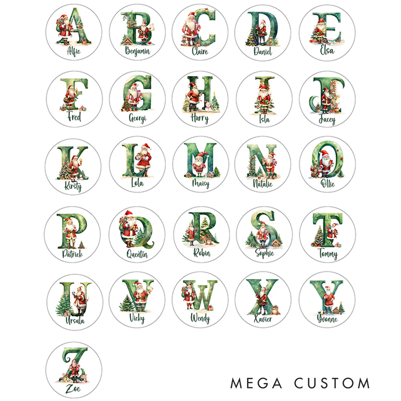 Personalized Santa Claus Christmas Gift Bag with Name Christmas Gift for Boys Girls