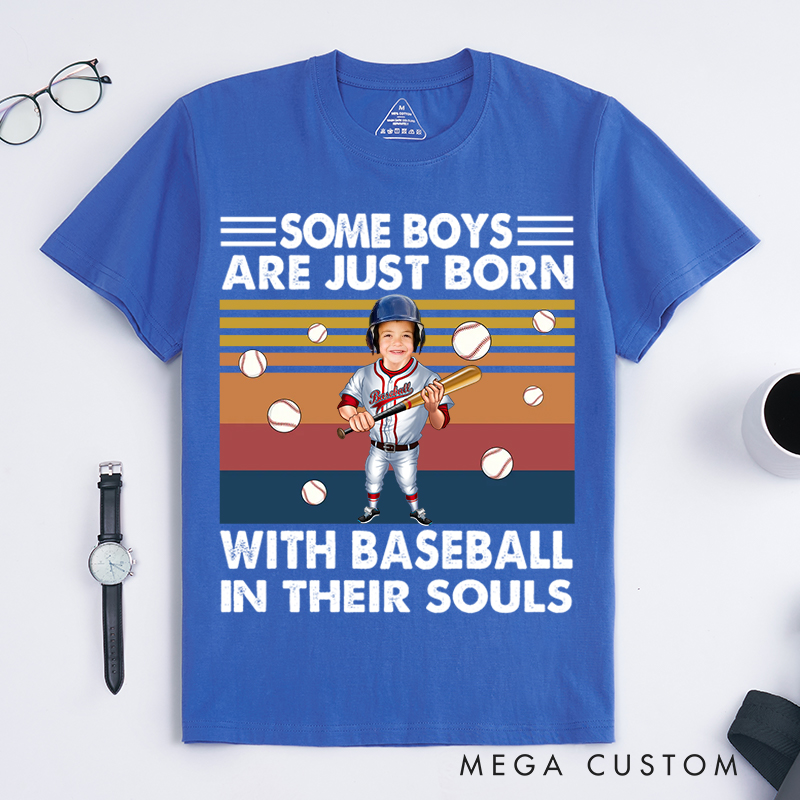 Personalized Baseball T-Shirt with "School Is Important But Baseball Is Importanter" Design with Your Photo