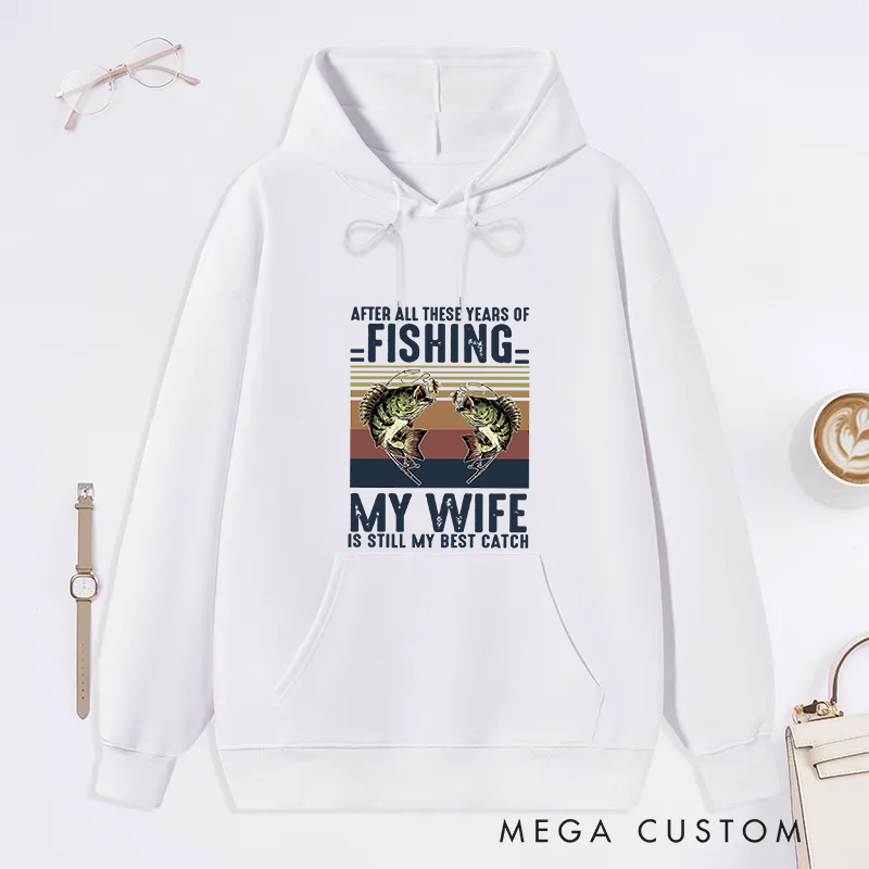 Personalized Funny Fishing Hoodie Valentine's Day Hoodie Anniversary Gift Romantic Gift for Fishing Lovers Comfortable and Stylish for Outdoor or Casual Wear