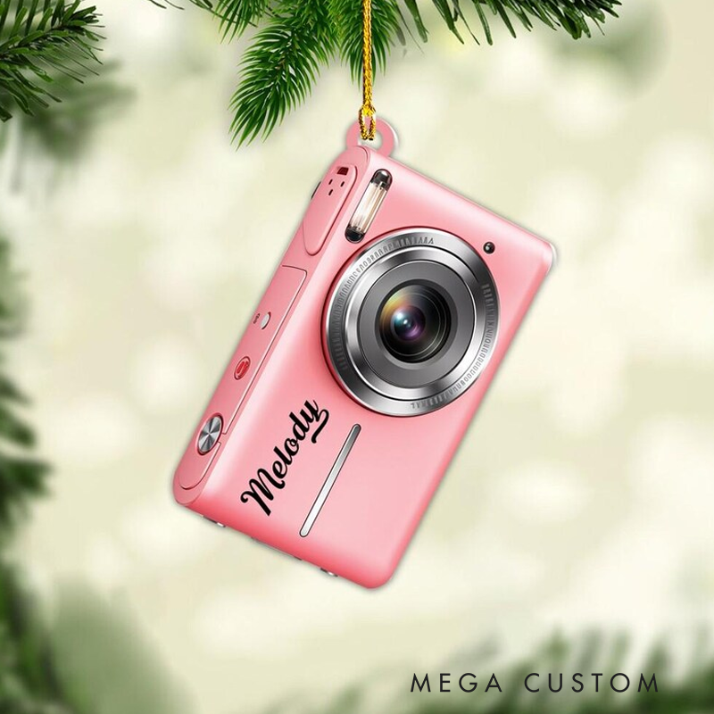 Personalized Camera Ornament Custom Photographer Christmas Gift