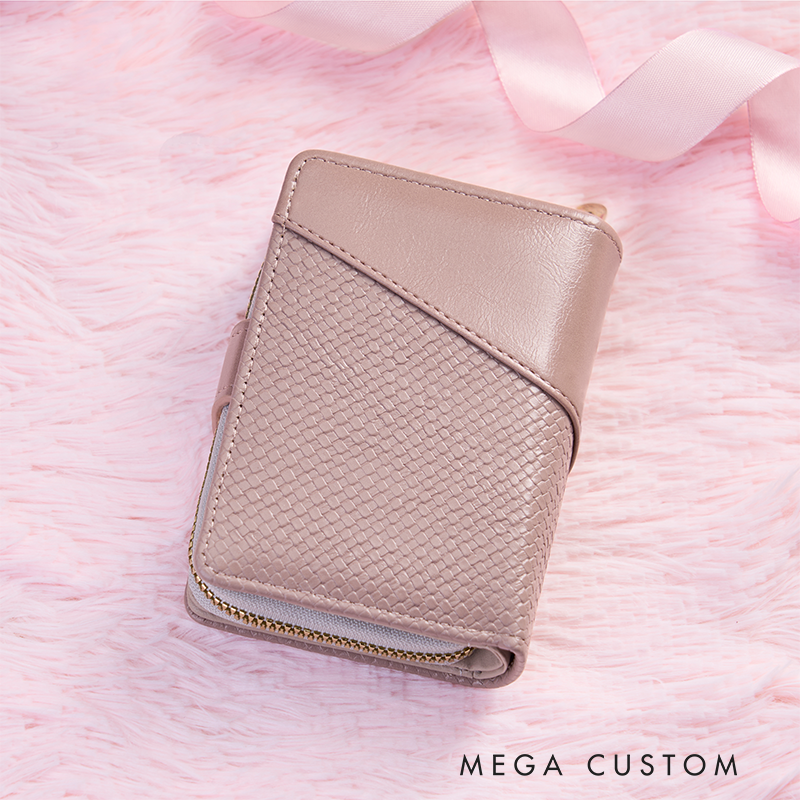 Personalized Leather Wallet for Her Custom Leather Wallet with Name Leather Wallet With Zipper Name Purse Wallet Unique Gift for Her Birthday Gifts