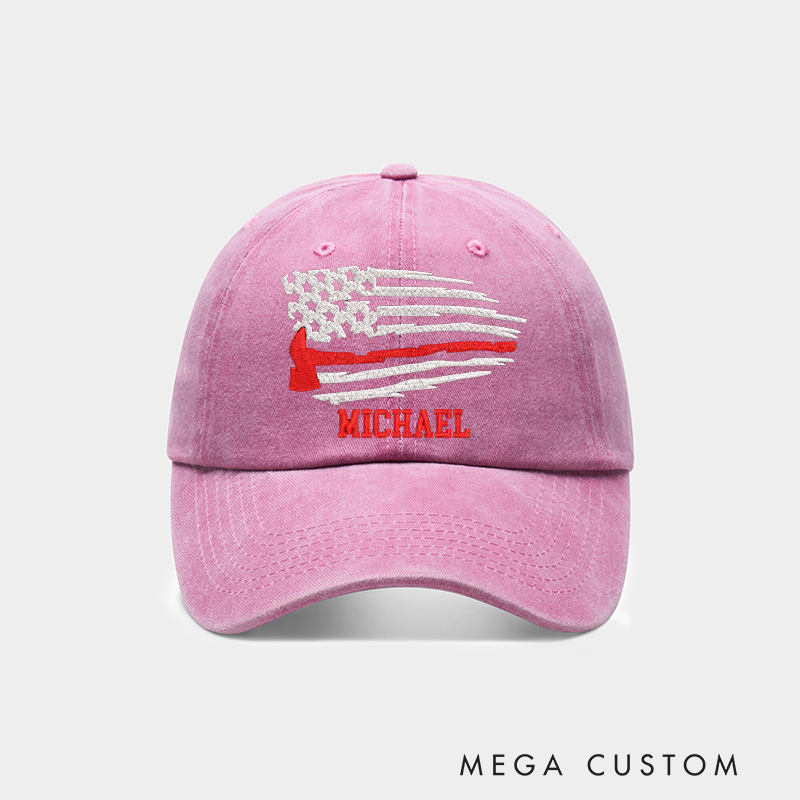 Personalized Fire Department Embroidered Baseball Cap with Custom Firefighter Cap Design Thoughtful Gift for Firefighters