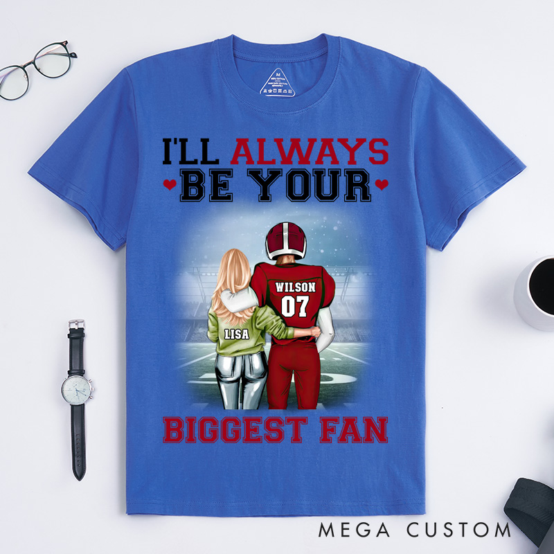 Personalized American Football Player T-Shirt with Custom Name Fun and Unique Gift for Sports Fans