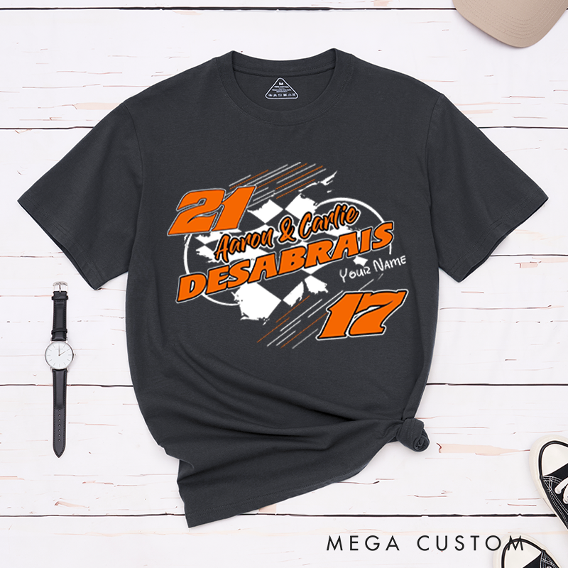Personalized Custom Racing T-Shirt with Bold Numbers and Striking Graphics for Outdoor Adventures Riding Cycling Biking Enthusiasts