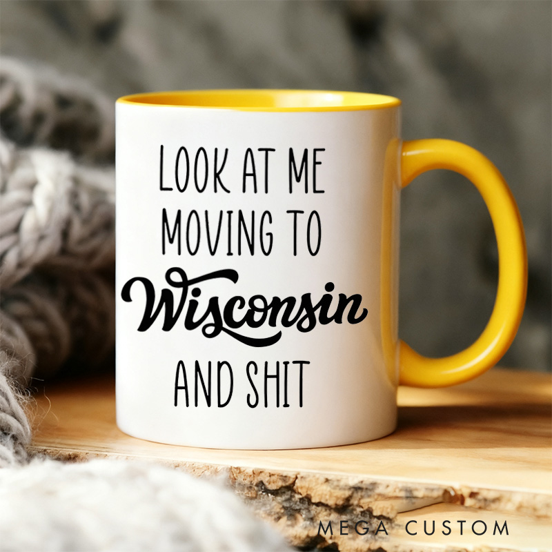 Personalized Look At Me Moving To Massachusetts Mug Gift Funny Moving Away Present Massachusetts Coffee Cup Going Away Goodbye Gift for Friend Family