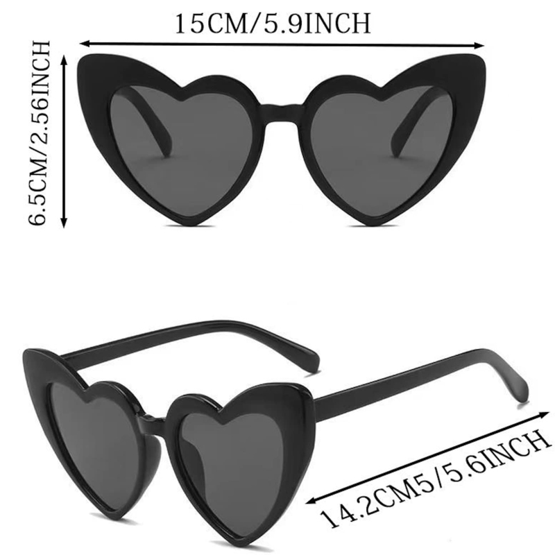 Personalized Heart Shaped Glasses Custom Party Heart Shaped Sunglasses Party Souvenirs Girls Trip Gifts