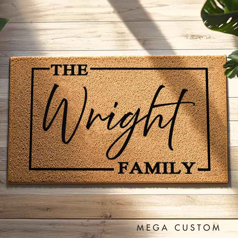 Personalized Coir Doormat Custom Welcome Mat Perfect Engagement Gift for Couples Home Decor Housewarming Gift