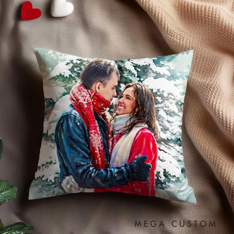 Personalized Photo Collage Pillow Sweet Home Design Custom Picture Cushion Cozy Decorative Throw Pillow for Living Room Unique Gift for Family