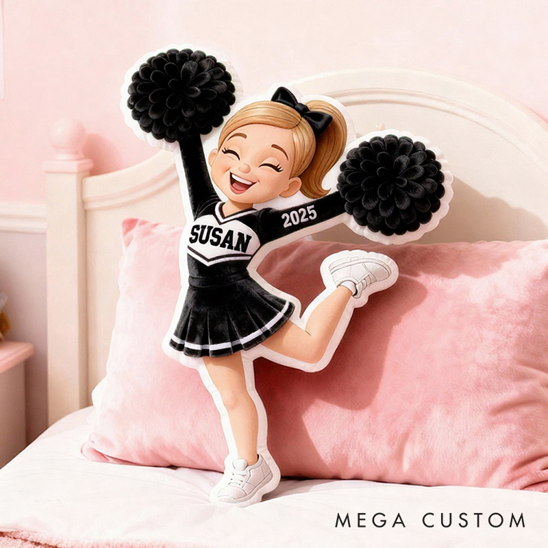 Personalized Cheerleading Spirit Pillow with Custom Name and Year for Cheer Fans and Athletes