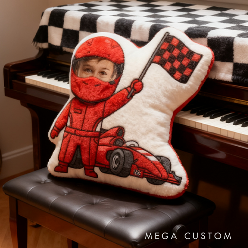 Personalized Racing Driver Pillow with Custom Photo Graphic 3D Print Pillow 