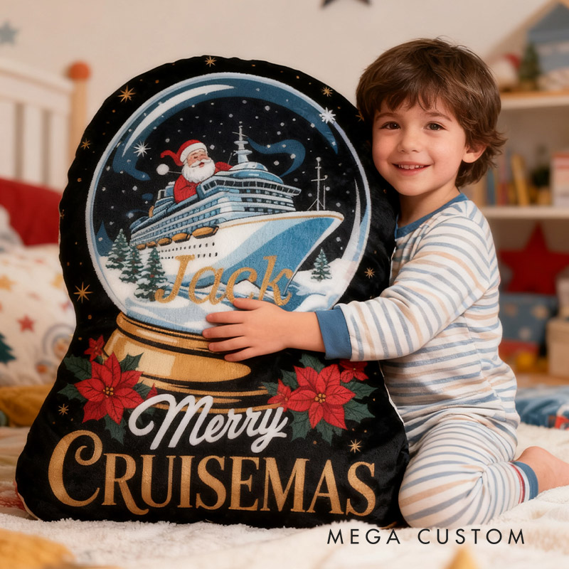 Personalized Cruise Christmas Pillow Graphic 3D Print Pillow for Travel Lovers