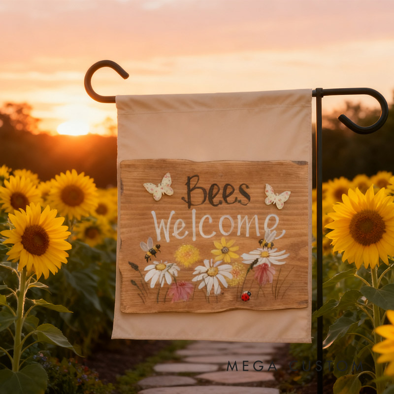 PersonalizedBee Haven Garden Flag Yard Flag Spring Garden Flag Summer Decor Double Sided for Garden Lovers