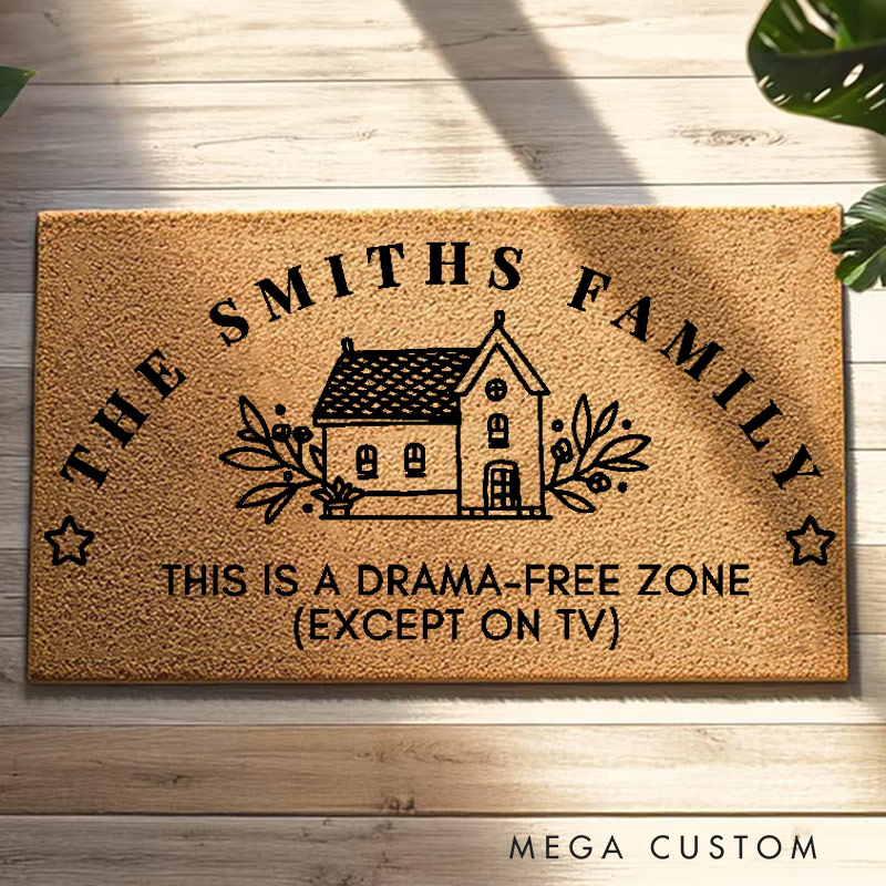 Personalized Welcome Doormat Outdoor Indoor Mat Custom Coir Mat with Family Name for Couple Housewarming Gift 
