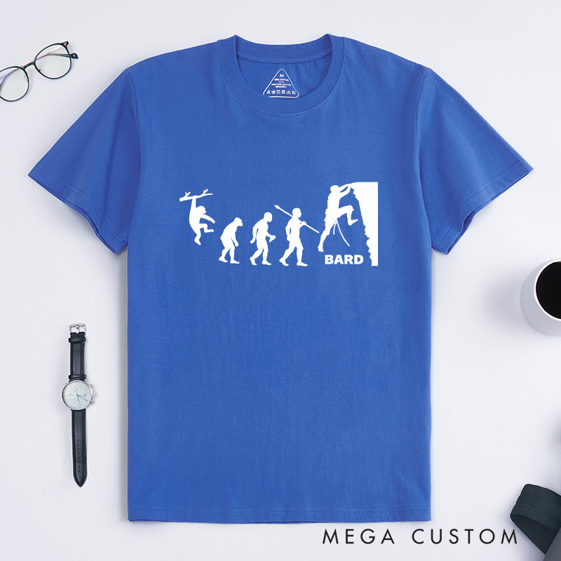 Personalized Evolution of Rock Climbing T-Shirt Climber T-Shirt Adventure Outdoor Mountain Climber Gift